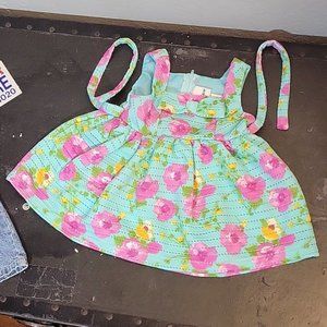 3 6-9M Girls 2 Dresses 1 Pant